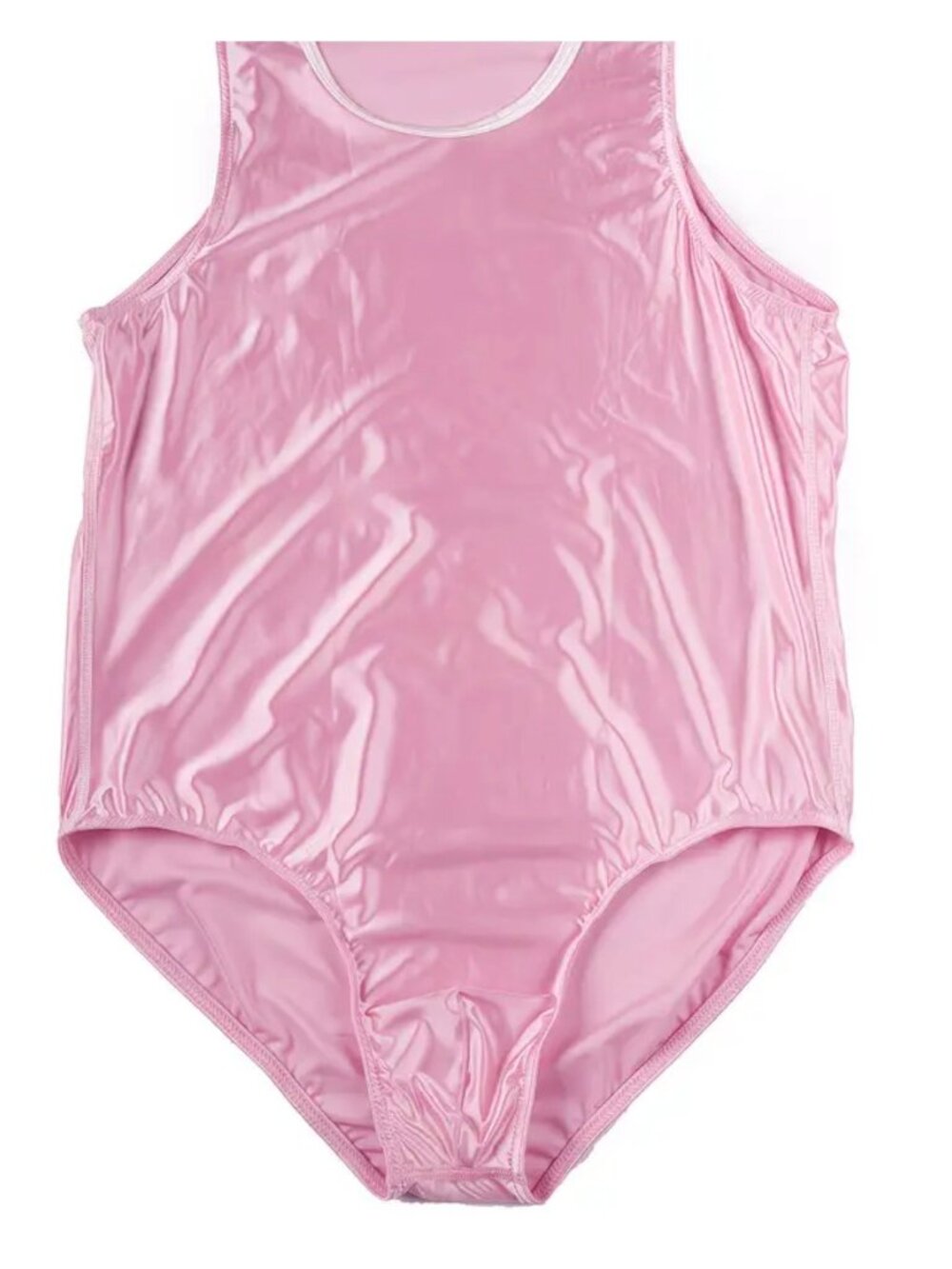 MenS Pink Singlet*Satin*Sexy*Wrestling*Cosplay*Sissy*Femboy*Gay*Halloween*XL*NIP